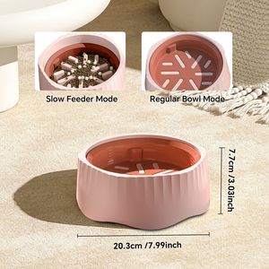Ciotola per Gatti Rosa a Doppio Uso, Commutabile tra Alimentazione Rapida/Lenta per Adattarsi a Diverse Abitudini Alimentari per Gatti Esigenti, Spedizione Transfrontaliera - Product Image 6