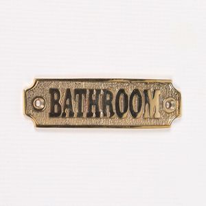 Plaque de porte personnalisée en laiton massif lourd avec finition antique pour la décoration murale d'entrée de maison, d'hôtel ou de bureau - Product Image 1