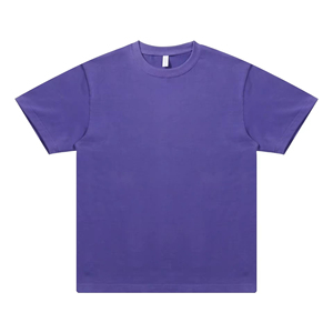 T-shirt pour homme de haute qualité, 100% coton, poids lourd, manches courtes, coupe ample, logo personnalisé, tissu tricoté respirant et écologique - Product Image 1