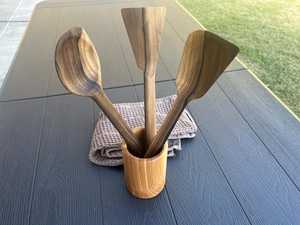 ช้อนไม้ทำมือสำหรับทำอาหาร ผสม ตัก และคน - Product Image 2