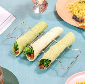 Hot Sale Taco Holder <b>Stand</b> Premium Quality Stainless Steel Dishwasher Safe Metal Rack <b>Plate</b> Tray for Restaurant Supplies - Product Image 2
