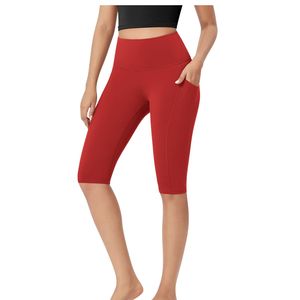 Custom Wholesale Women High Waist Yoga Biker Shorts <b>With</b> <b>Pocket</b> Nylon Spandex Breathable Gym Fitness Workout Shorts Manufacturer - Product Image 5