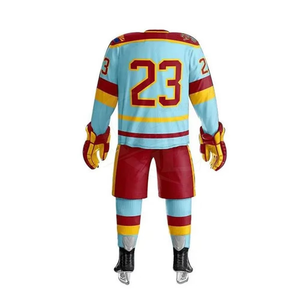 Latest Design Printed Ice Hockey Uniform High Quality New Arrival 100% Polyester Quick Dry Breathable Short Front Logo Men's - Product Image 3
