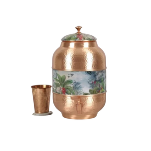 Copper Thermal Cooker With Lid Traditional Chinese Design Round Vacuum Flask For Kitchen Use Copper Water <b>Dispenser</b> - Product Image 1