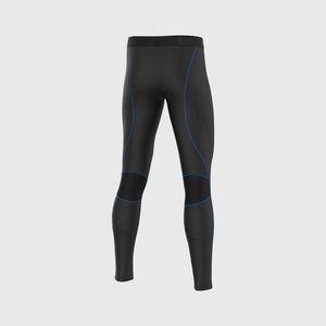 EASYFIT INDUSTRIES Men's Compression <b>Pants</b> Black Blue Side Stripe Quick Dry Fit All Seasons <b>Spandex</b> Polyester Eco-Friendly - Product Image 2