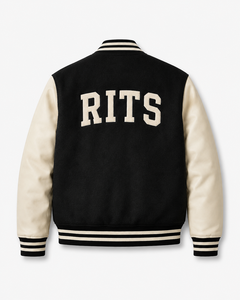 Rits Enterprises New Street Fashion Winter Coated <b>Long</b> Front Thin Leather Sleeve Brown Black <b>Men</b> Varsity <b>Jackets</b> Breathable - Product Image 5