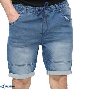 กางเกงยีนส์ลำลองผู้ชายสำหรับฤดูร้อน ทรงกลางเอว ปักลาย ระบายอากาศได้ดี เป็นมิตรกับสิ่งแวดล้อม แห้งเร็ว มีซิปและกระดุม สไตล์สตรีทแวร์ ทรงคาร์โก้ - Product Image 4