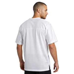 Camiseta de Fútbol Americano Unisex Blanca con Cuello en V, Manga Corta, Transpirable, 100% Poliéster, Ajustada, Personalizable con Nombre de Equipo - Product Image 3