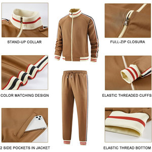 Survêtement homme haute qualité, veste et pantalon personnalisés avec logo, respirant, séchage rapide, vêtements de sport pour l'exercice quotidien - Product Image 3