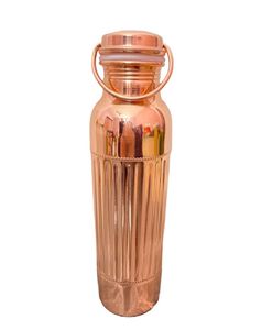 Premium <b>Copper</b> Water <b>Bottle</b> with Printed Surface and Secure Cap for Healthy <b>Drinking</b> Office Travel and Gym Activities - Product Image 2