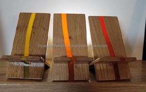 Soporte para teléfono inteligente de resina y madera hecho a mano con logotipo personalizado de alta calidad - Product Image 5