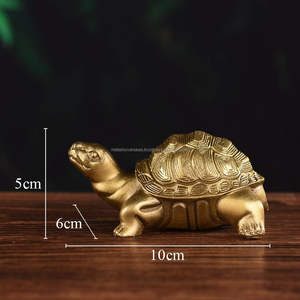 Top Sellar Brass Millennium Turtle Statue Gold <b>Desk</b> Home Indoor Outdoor Decorative Collectible <b>Gifts</b> for Elders 4 Inch - Product Image 5