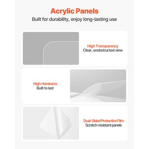 Deflectores de Sonido Portátiles de Acrílico de 2x5 pies con Bisagras de Aleación de Zinc, Sistema de 5 Paneles para Escenarios, Iglesias y Salas de Conciertos - Product Image 4