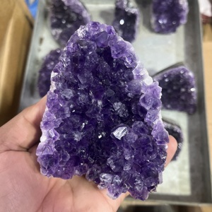 Premium Quality Natural Amethyst <b>Crystal</b> Cluster Geode Deep Purple Quartz Healing Stone <b>Raw</b> Druzy Mineral Home Decor Gift Energy - Product Image 2