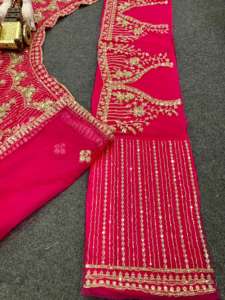 ชุดเลเฮนกาโชลีผ้าเน็ตเนื้อนุ่มคุณภาพพรีเมียม ดีไซน์ทันสมัย ตกแต่งด้วยเลื่อมแบบอินเดีย-ปากีสถาน ผ้าแคนแคน ผ้าปาตตา เหมาะสำหรับฤดูร้อน ความยาวคลุมถึงพื้น - Product Image 6