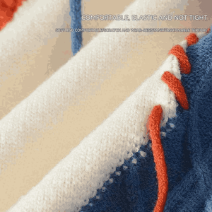 Nouveaux pulls pour hommes en tricot chaud d'hiver 2026, col roulé tendance, patchwork, streetwear, pull décontracté pour hommes - Product Image 4