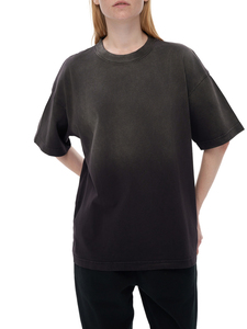 T-shirt délavé effet soleil pour femme 100% coton vintage coupe oversize streetwear décontracté logo personnalisé respirant haute qualité OEM - Product Image 4