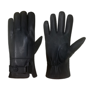 Guantes de Carreras de Cuero, Protección Completa para los Dedos, Resistentes al Viento, Correa de Muñeca Ajustable con Cierre de Hebilla, Unisex, para Actividades al Aire Libre en Invierno - Product Image 3