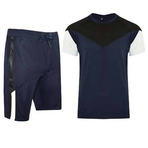 Ensemble de vêtements de sport pour homme, été, écologique, 100% coton, tissu tricoté respirant à séchage rapide, haut à manches courtes et short de sport - Product Image 6