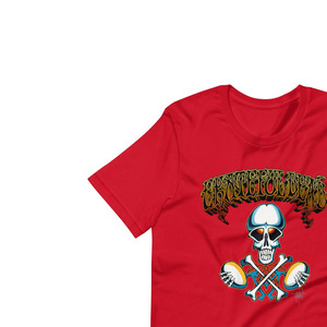 T-shirt rouge à manches courtes pour homme, en jersey 100 % coton tricoté uni, coupe oversize, infroissable et respirant - Product Image 3