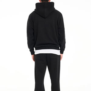 Ensembles de sport d'hiver pour hommes en coton 100 %, respirants, de haute qualité, pour l'entraînement en salle de sport, avec pantalon de jogging à manches longues, vente en gros OEM - Product Image 5