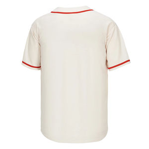 Ensembles d'uniformes de baseball en maille de coton respirant, antibactérien, à séchage rapide, col en V oversize et coupe courte, personnalisables, vente en gros OEM - Product Image 3