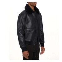 Blouson aviateur noir Avirex G-1 fait main, blouson d'aviateur vintage en cuir américain, blouson pilote, streetwear des années 90