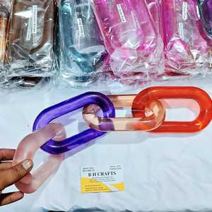 Eslabones de Cadena de Resina de Diseño Art Deco Personalizables en Tamaño Muy Grande, Opciones Transparentes o Multicolores, Decoración de Pared para el Hogar, Regalos - Product Image 3