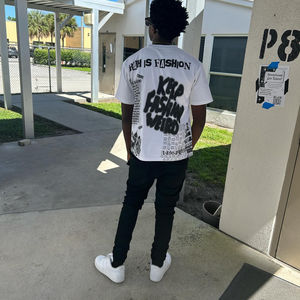 T-shirts Homme Streetwear Vintage à Impression Graphique, Fabrication en Gros par le Fabricant, Personnalisables, Coton Lourd 100% - Product Image 6