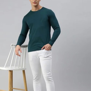 Camisetas de Manga Larga para Hombre, Precio Económico Directo de Fábrica, OEM, Cuello Redondo, Color Marrón, de Alto Rendimiento - Product Image 2