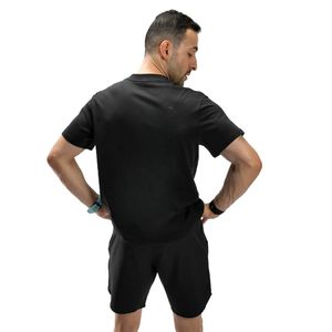 T-shirt à manches courtes pour homme, gris anthracite, col rond, uni, basique, décontracté, couleur unie, haut à manches courtes, simple, pour tous les jours - Product Image 6