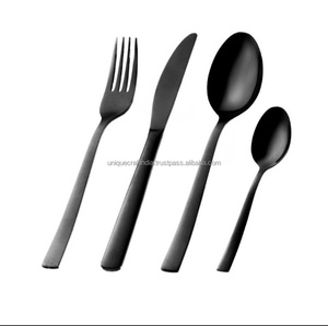 Cucharas y tenedores de cubiertos de acero inoxidable personalizados con mango corto Diseño simple para bodas y otras ocasiones - Product Image 1