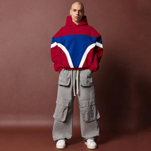 Sudadera con Capucha Oversize Premium Color Block con Cordón Ajustable para Deporte y Ocio, Estilo Urbano, Unisex, para Otoño e Invierno - Product Image 6