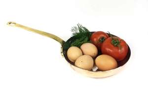 Poêle à frire en cuivre artisanal Sahika indien martelé à la main, antiadhésive, 14-22 cm / 5,5-8,6 pouces, base épaisse, poignée en cuivre, compatible gaz et induction - Product Image 5