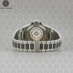 Reloj de Lujo para Hombre Charm_Jewells, Acero Inoxidable, Esfera de 40 mm, Diseño Mandala Negro, Cronógrafo, Movimiento Mecánico, Fecha Automática - Product Image 6