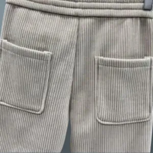 Men's <b>Corduroy</b> Joggers Plus Size Casual Drawstring <b>Pants</b> Mid Waist Regular Fit Lightweight Breathable Autumn Wear <b>Black</b> 100% - Product Image 3