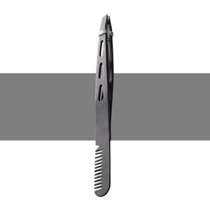 Professional Stainless Steel <b>Pointed</b> Comb Tweezer for Eyebrow Grooming Luxury Precision Hair <b>Removal</b> <b>Tool</b> Comfortable Handle - Product Image 3