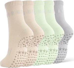 Pilates <b>Socks</b> With <b>Grips</b> for Women Cute Non Slip Crew Gripper Yoga <b>Sock</b>-Grippy Sticky for Hospital/Dance Barre/Workout - Product Image 1