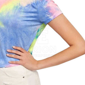 Summer Casual Wear Premium Quality Tie <b>Dye</b> T-Shirt For Women Lightweight Durable <b>Material</b> Lightweight Tie <b>Dye</b> T-Shirt - Product Image 4