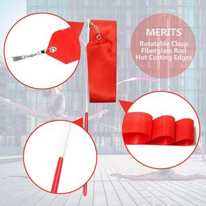 Cintas de Baile, Cintas para Gimnasia, Varitas de Cinta para Espectáculos de Talento/Baile Artístico/Tornear la Cinta sobre la Cabeza - Product Image 2