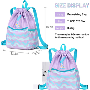 Wholesale Custom Logo 210D Polyester Shopping <b>Drawstring</b> Bag Cheap Draw String Bags Sport Gym <b>Backpack</b> - Product Image 4