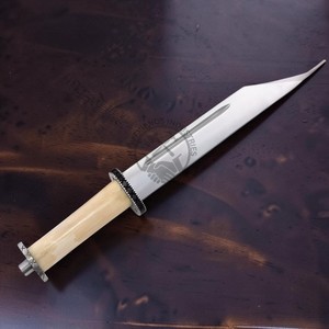 Nouveau couteau Seax Viking médiéval en acier à haute teneur en carbone forgé à la main, lame de 10 pouces, manche en os de chameau, ambidextre, finition hautement polie - Product Image 5