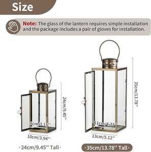 Private Branding Wedding Decoration Metal <b>Lantern</b> With <b>Candle</b> <b>Holder</b> For Table Centerpiece And Garden Decor - Product Image 5
