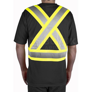 T-shirt de sécurité réfléchissant à manches courtes haute visibilité pour la protection incendie, 100% polyester respirant - Product Image 5