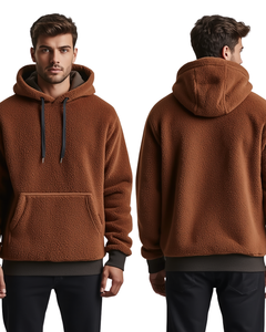 <b>Men</b> Fleece Lined Oversized Hoodie Winter Street Style Sweatshirt - Product Image 2
