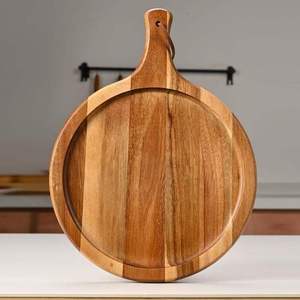 Handcrafted Eco-Friendly Round Mango Wood Chopping <b>Board</b> Durable Food-Safe Cutting <b>Board</b> With Jute Handle For Home Hotel Usage - Product Image 2