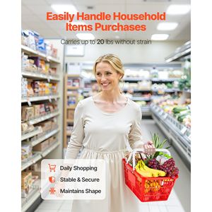 20 Cesti Impilabili in PE da 21L con Struttura a Rete Densa e Manici, Capacità 9 kg, Ideali per lo Shopping al Porto - Product Image 4
