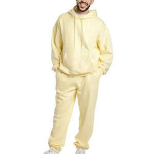 Breathable Lightweight Winter Hooded Casual Men <b>Tracksuit</b> with Solid Soft Waist Pants and Stylish Jacket for Daily Routine - Product Image 1