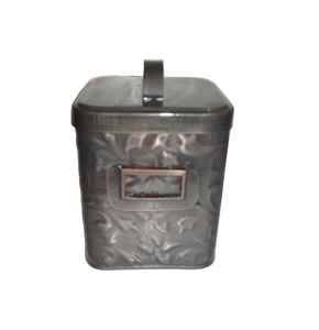 Premium Customized Galvanized Round Metal Canister with Secure Lid for Elegant Pantry Use - Product Image 5