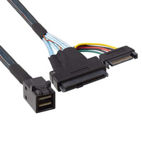 Kabel Kecepatan Tinggi Hard Drive Mini SAS SFF-8643 ke SFF-8639 Kabel Chassis Komputer Mendukung Semua Nvme Ssds